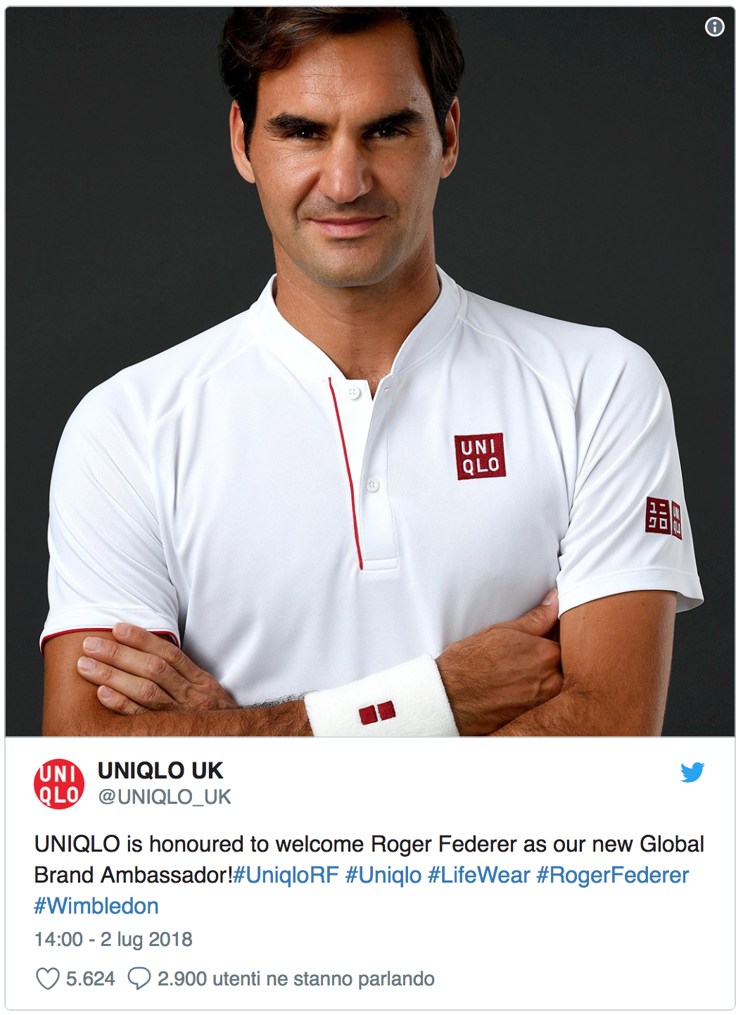Abbigliamento roger federer outlet